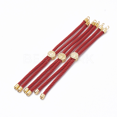 Nylon Twisted Cord Bracelet Making MAK-T003-07G-1