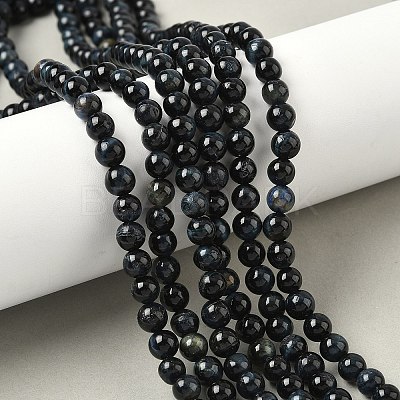 Grade B Natural Tiger Eye Beads Strands G-F591-18-6mm-03-1