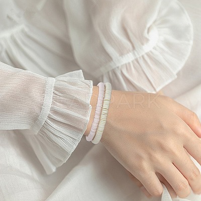 Polymer Clay Heishi Surfer Stretch Bracelets Set BJEW-SW00127-1