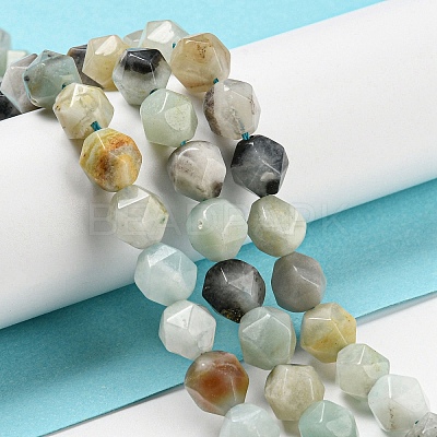 Natural Flower Amazonite Beads Strands G-C085-A01-01-1