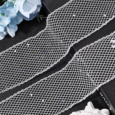 9M Sparkle Polyester Mesh Ribbon with Paillettes OCOR-WH20012-15E-1