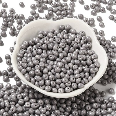 6/0 Opaque Baking Paint Glass Seed Beads SEED-M012-02A-17-1