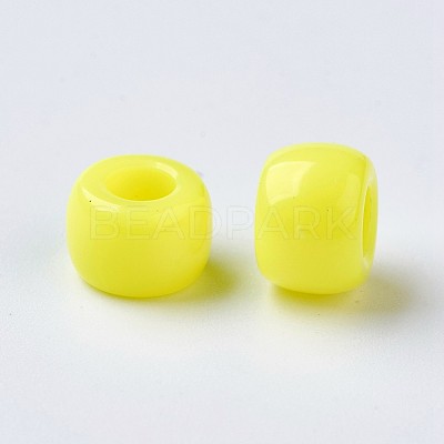 European Resin Large Hole Beads RESI-WH0002-06H-1