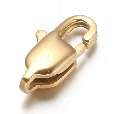 Ion Plating(IP) 304 Stainless Steel Lobster Claw Clasps STAS-F094-05D-G-1