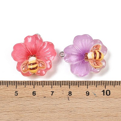 Opaque Resin Pendants RESI-D016-02B-1