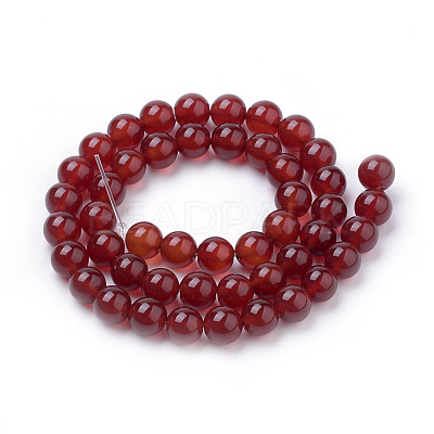 Natural Carnelian Beads Strands X-G-S259-32-10mm-1