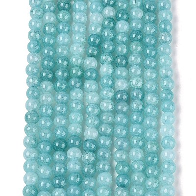 Ombre Effect Dyed Crackle Glass Beads Strands GLAA-Q106-01A-B25-1