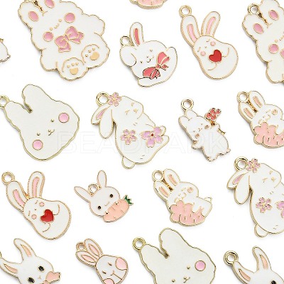 50Pcs 10 Styles Alloy Enamel Pendants ENAM-CJ0003-27-1