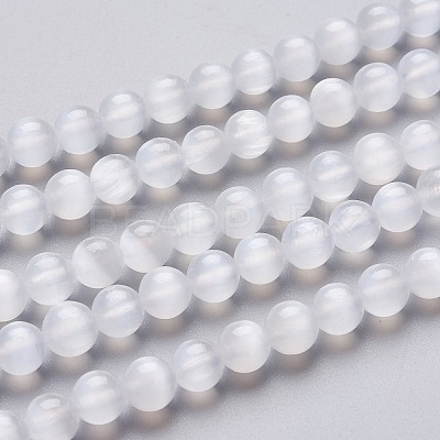 Natural Selenite Beads Strands X1-G-L552H-16A-1