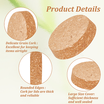 Wood Cork Stopper AJEW-WH0473-09-1