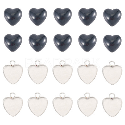 20Pcs 304 Stainless Steel Pendant Cabochon Settings for Fashion Jewelry STAS-TA0006-23-1