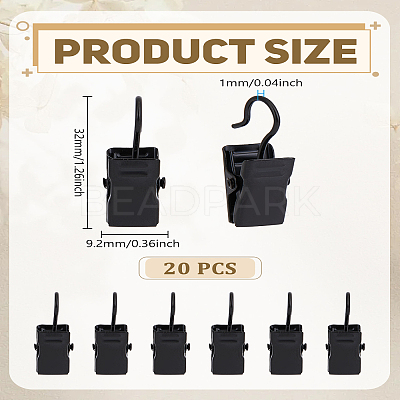 20Pcs Iron Heavy Duty Curtain Clips FIND-LP0006-08-1