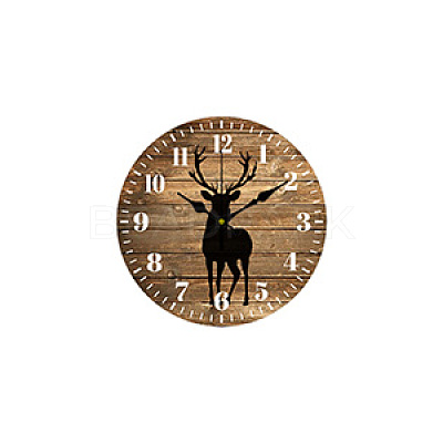 MDF Printed Wall Clock HJEW-WH0058-020-1