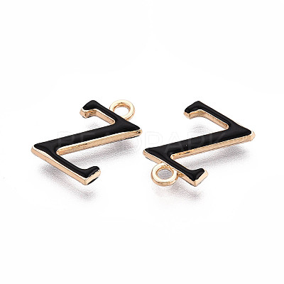 Rack Plating Alloy Enamel Pendants ENAM-T024-53Z-G-1