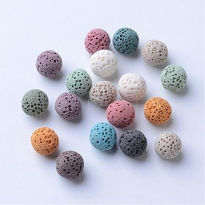 Unwaxed Natural Lava Rock Beads G-F325-10mm-M-1