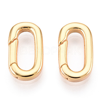 Brass Spring Gate Rings KK-WH20009-01G-B-1