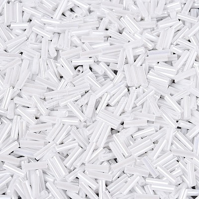FGB Grade A Glass Round Bugle Beads SEED-Q040-06A-01-1