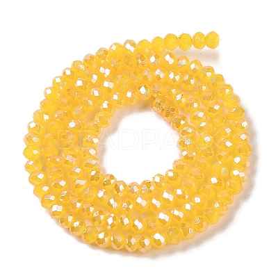 Baking Electroplate Glass Beads Strands DGLA-A039-J4mm-B13-1