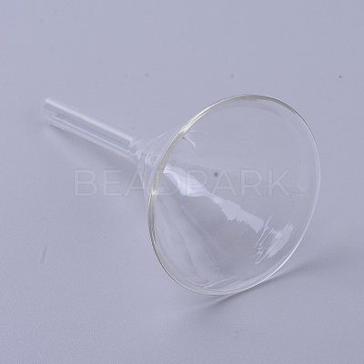 Transparent Glass Funnel Hopper AJEW-WH0104-45E-1