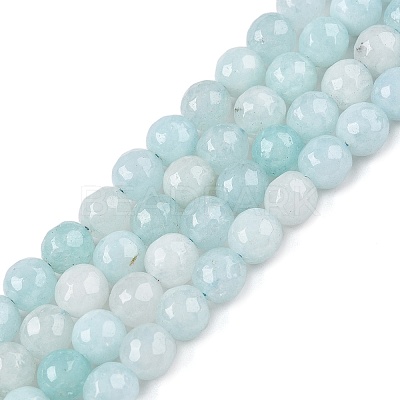 Natural White Jade Bead Strands G-R346-6mm-17-1