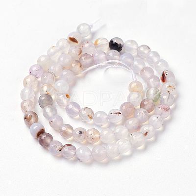 Natural Agate Beads Strands G-P278-03-6mm-1