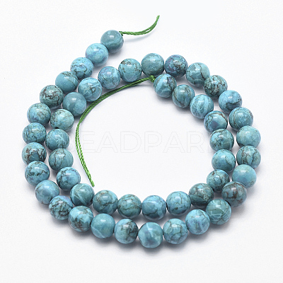 Natural Marble Beads Strands G-K211-12mm-E-1