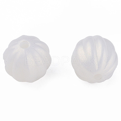 Spray Painted Acrylic Beads LS-MACR-T037-01G-1