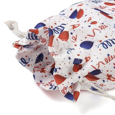 Christmas Theme Cloth Printed Storage Bags ABAG-F010-02B-06-1