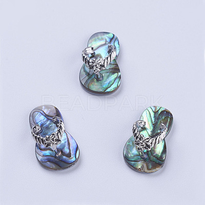 Abalone Shell/Paua Shell Pendants SSHEL-L008-02P-1