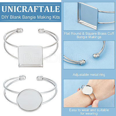 DIY Blank Bangle Making Kits DIY-UN0005-73-1