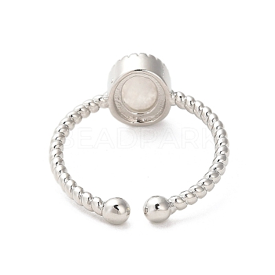 Natural Gemstone Open Cuff Ring RJEW-M166-04P-1-1