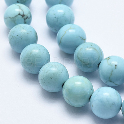 Natural Howlite Beads Strands X-G-K244-02-6mm-01-1