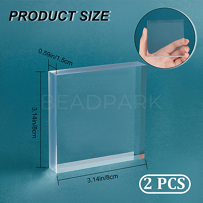 2Pcs Transparent Acrylic Display Decorations DJEW-CN0001-50-1