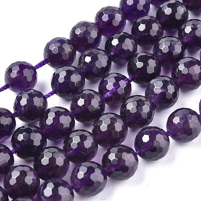 Natural Amethyst Beads Strands X-G-C073-8mm-3-1