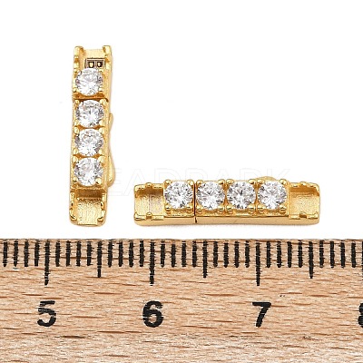 925 Sterling Silver Micro Pave Clear Cubic Zirconia Bayonet Clasps STER-C016-01B-G-1