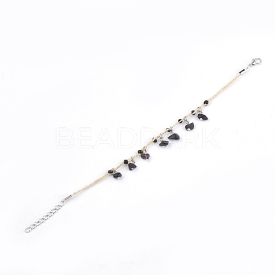 Handmade Braided Raffia Anklets AJEW-S072-03A-1