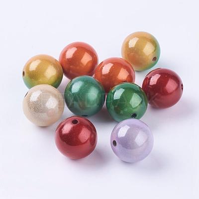 Spray Painted Acrylic Beads PB9290-1