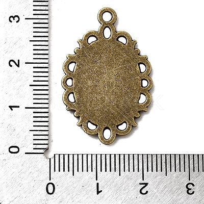 Filigree Wrap Oval Alloy Pendant Cabochon Settings PALLOY-N0088-16AB-NF-1