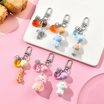 Animals Resin & Acrylic Pendant Decorations KEYC-YW00189-01-1