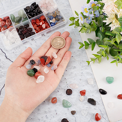 158G 8 Styles Natural Mixed Stone Beads G-NB0004-05-1