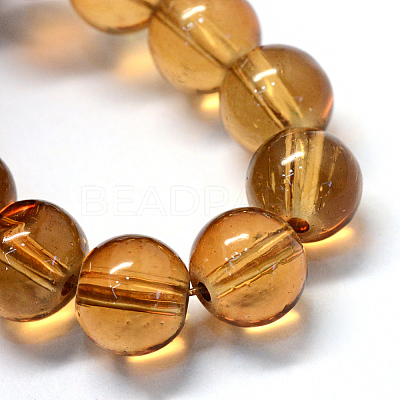 Baking Paint Transparent Glass Round Bead Strands LS-DGLA-Q022-6mm-05-1