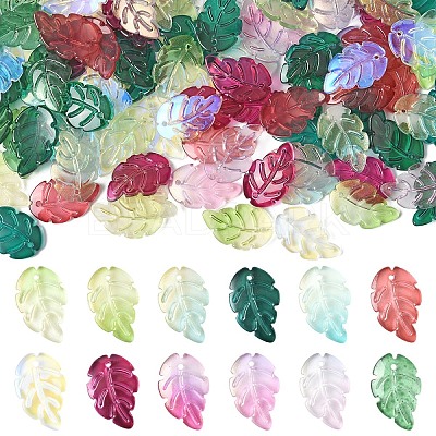 120Pcs Transparent Glass Pendants GLAA-YW0004-71-1