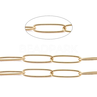 Ion Plating(IP) 304 Stainless Steel Paperclip Chains CHS-F010-01C-G-01-1