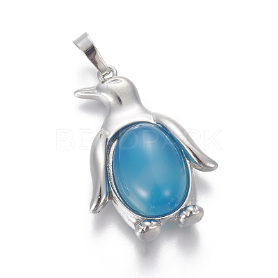 Natural Agate Pendants G-L512-A03-1
