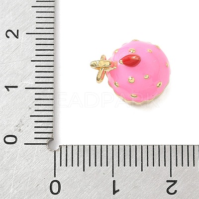 Brass Enamel Pendants KK-L239-045G-02-1