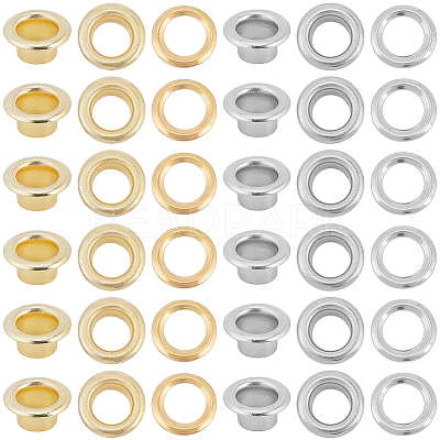 200Pcs 2 Colors Iron Grommet Eyelet Findings IFIN-GF0001-59B-1