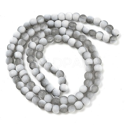Frosted Crackle Glass Beads X1-GLAA-U001-6mm-M06-1