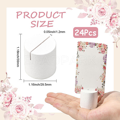 24Pcs Pine Wood Name Card Holder DJEW-SP0001-21B-03-1