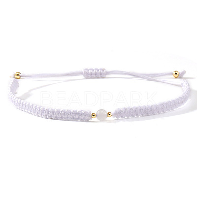 Natural Quartz Crystal Round Link Bracelets KB3682-2-1