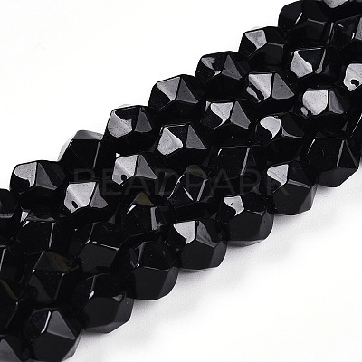 Natural Obsidian Beads Strands G-T139-8mm-50-1